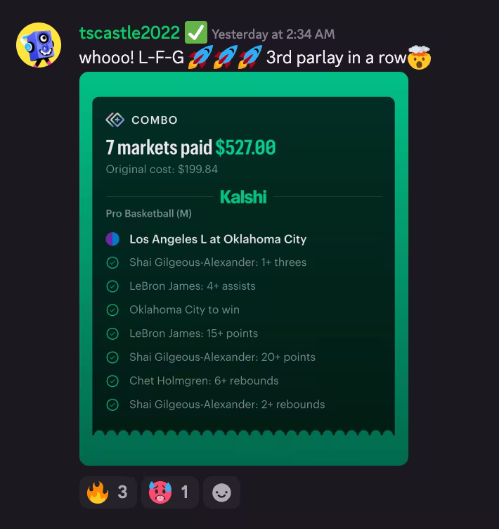 tscastle2022 — 7-leg NBA combo, +$327 net